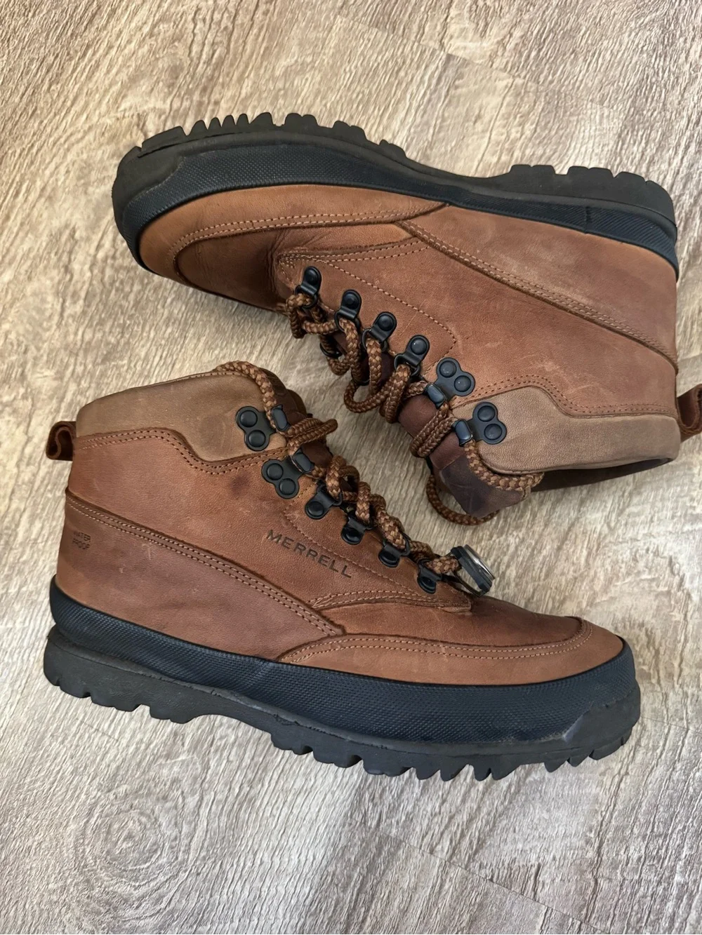 Vintage Merrell Shelburne WTC+ Waterproof Leather Hiking Boots Women's 8.5